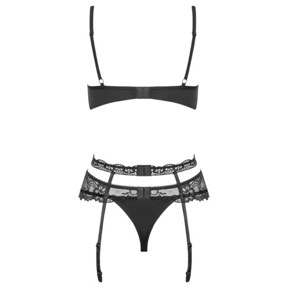 Obsessive Heartina - lingerie set - zwart - L/XL