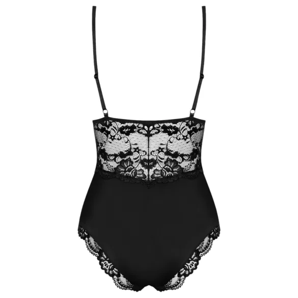 Obsessive - teddy body - kant - zwart - XXL