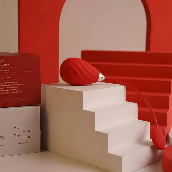 Magic Motion Sundae - draagbaar app-gestuurd vibratie-ei (rood)