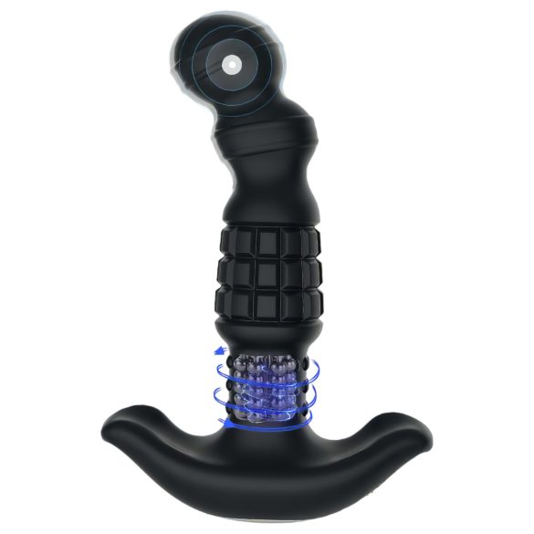 Aixiasia Abake - roterende anale vibrator (zwart)