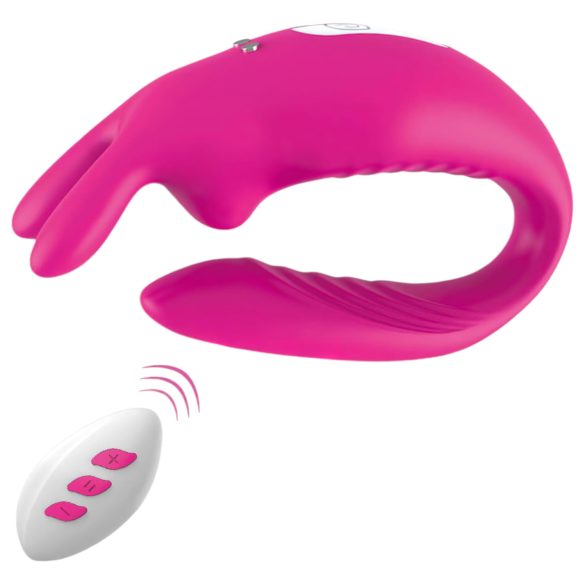 Aixiasia Hera - oplaadbare, draadloze duo-vibrator (roze)