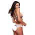 Baci - Bloemige, kanten bh-set + open slipje - M/L