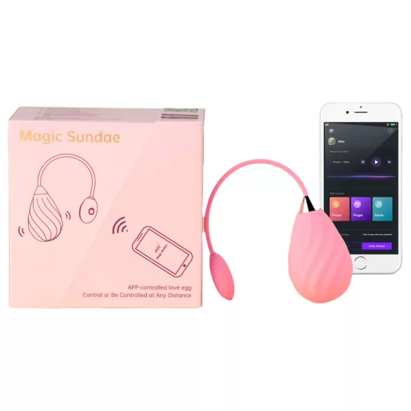 Magic Motion Sundae - draagbaar app-gestuurd vibrerend ei (roze)
