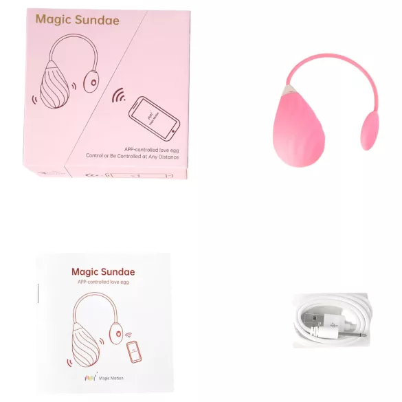 Magic Motion Sundae - draagbaar app-gestuurd vibrerend ei (roze)