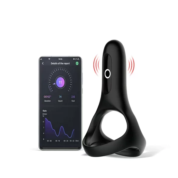 Magic Motion Rise - vibrerende penisring - oplaadbaar - zwart
