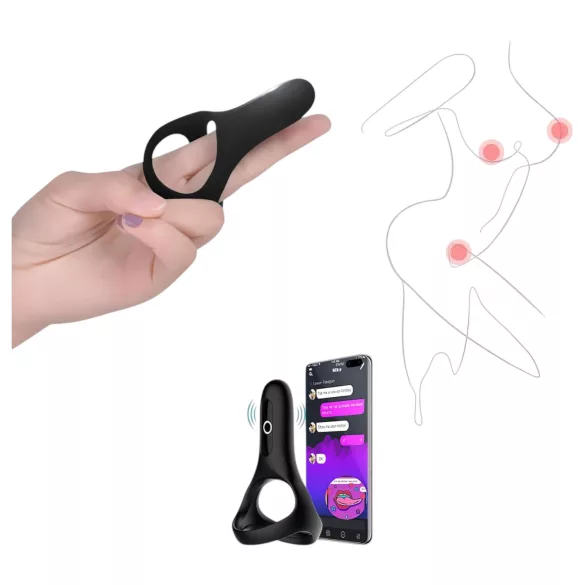 Magic Motion Rise - vibrerende penisring - oplaadbaar - zwart
