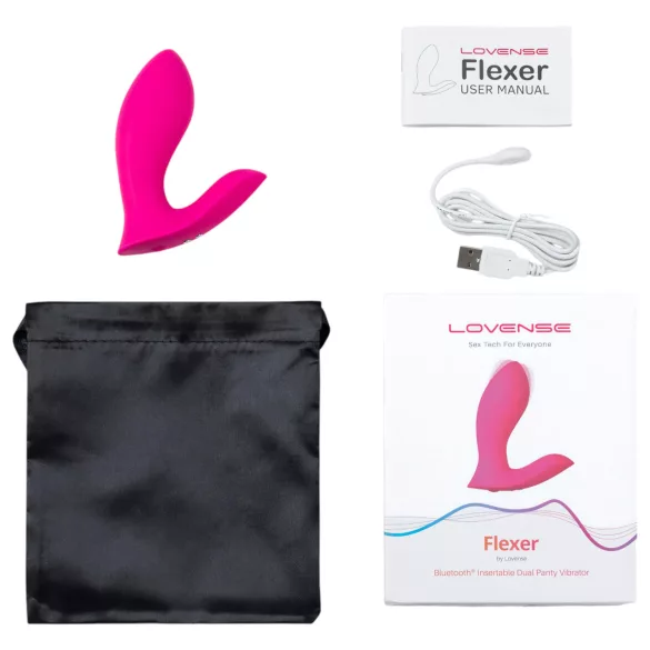 LOVENSE Flexer Slipje - oplaadbare 2-in-1 vibrator (roze)