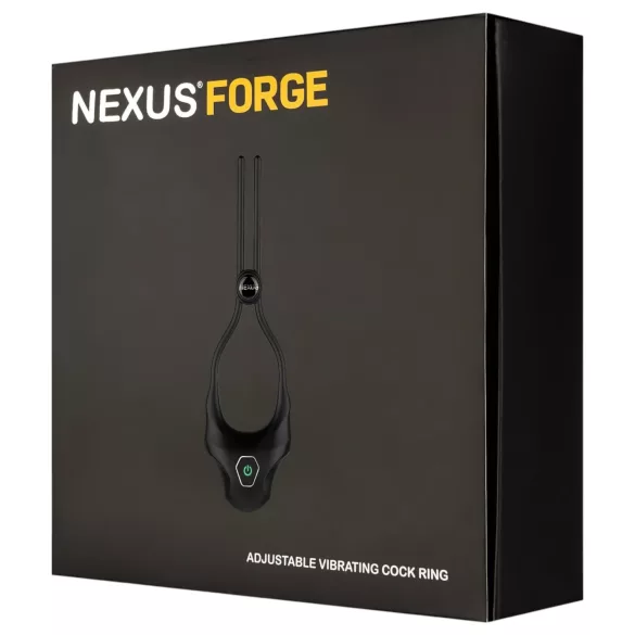 Nexus Forge - vibrerende verstelbare penisring - siliconen - zwart