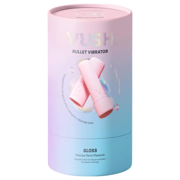 Vush Pop Gloss - mini vibrator - oplaadbaar, waterdicht - roze