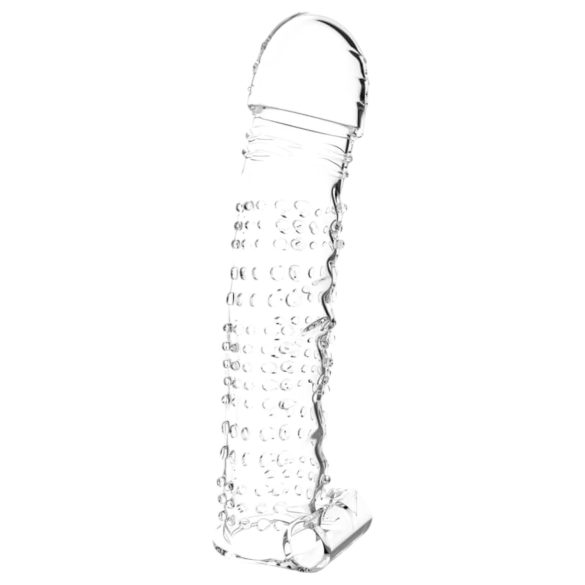 Lonely - vibrerende, stekelige penismantel (transparant)