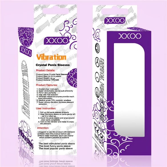 Lonely - vibrerende, stekelige penismantel (transparant)