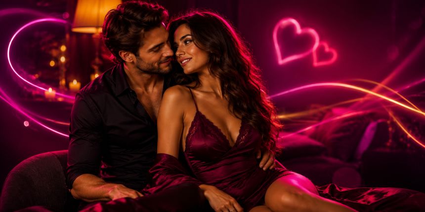 Seksstandjes voor langdurige stellen in een warme, intieme slaapkamer, lovesexshop.nl sex shop